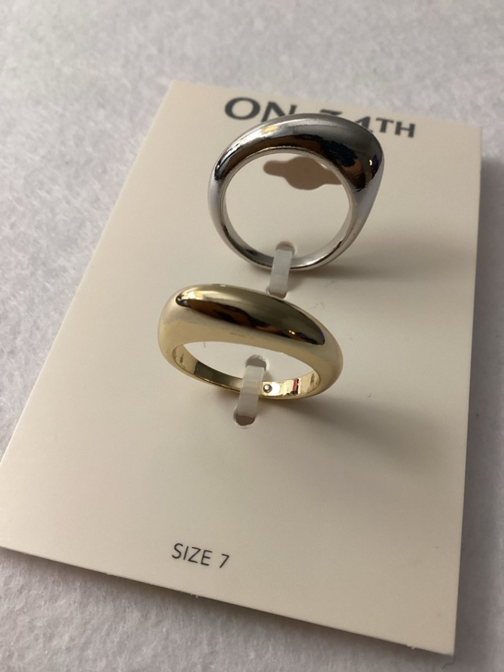 On 34th Two-Tone 2-Pc. Set Puffy Rings - Picture 4 of 7